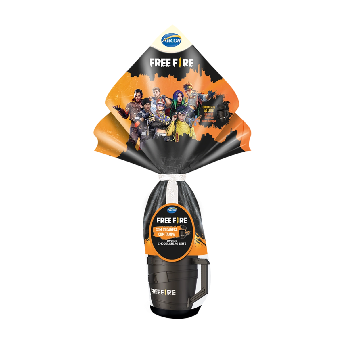 Ovo De Páscoa Ao Leite Free Fire Arcor 100g Vem Com 1 Luminária