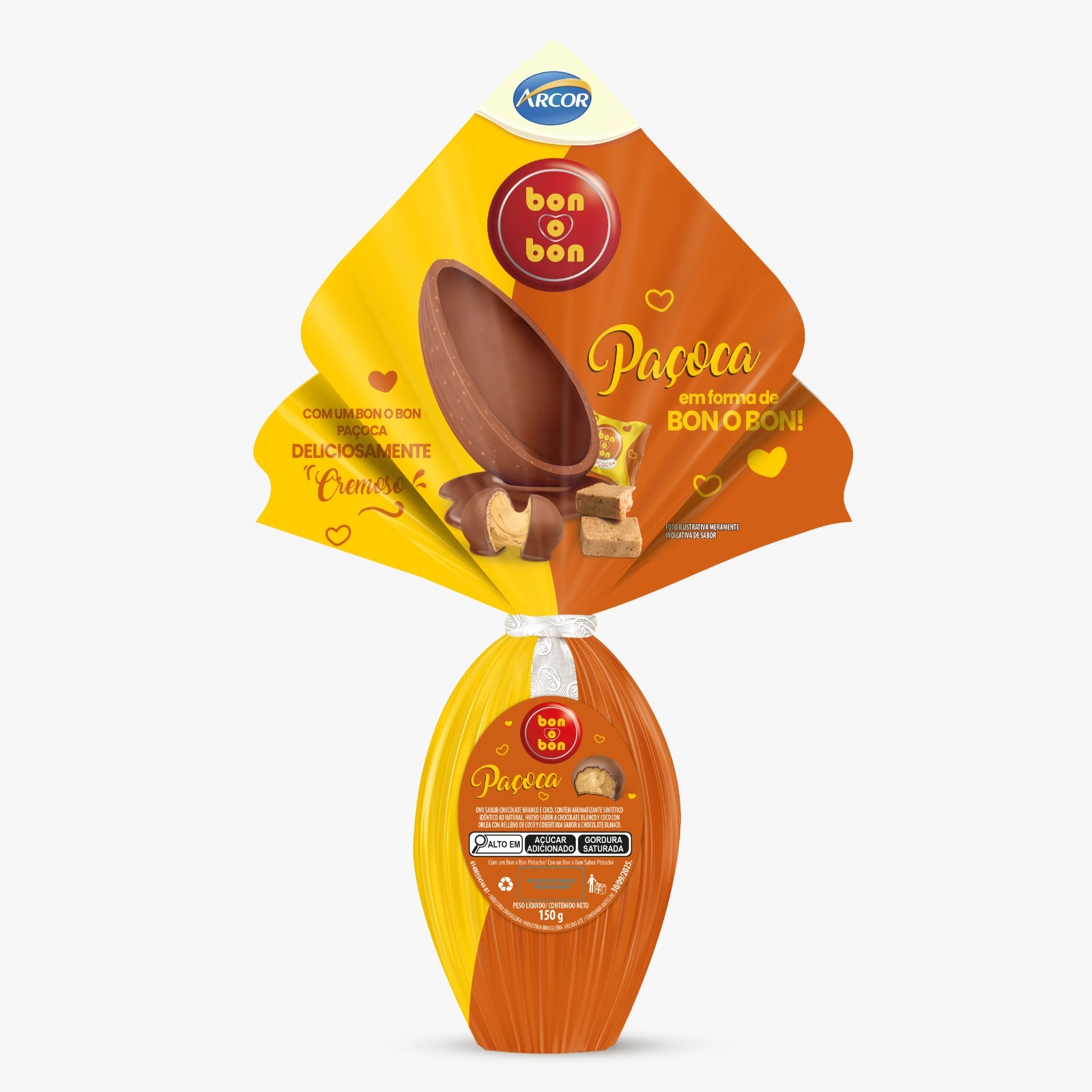 Ovo Pascoa Arcor Bonobon Pacoca 150g