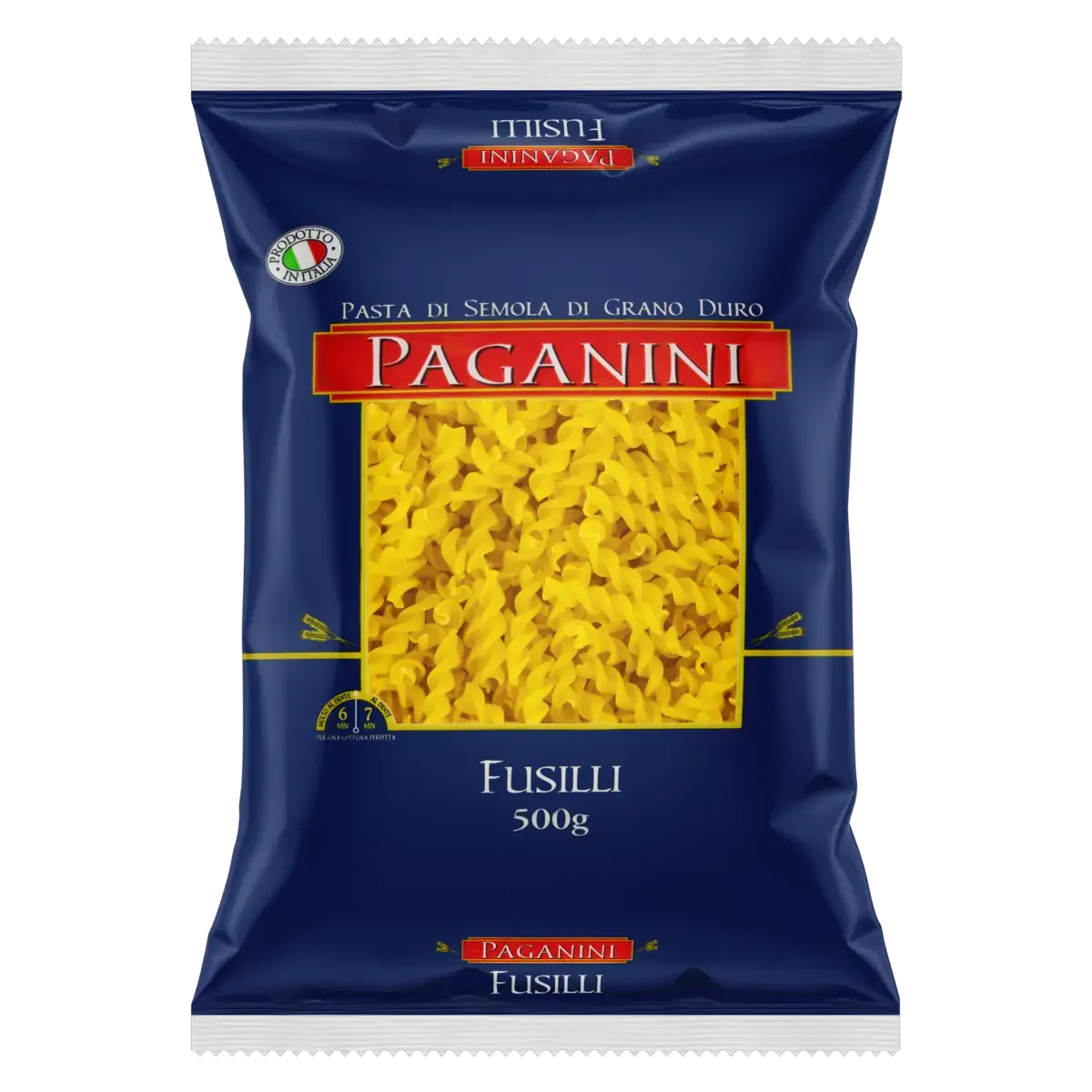 Macarrão De Sêmola Grano Duro Fusilli Paganini Pacote 500g