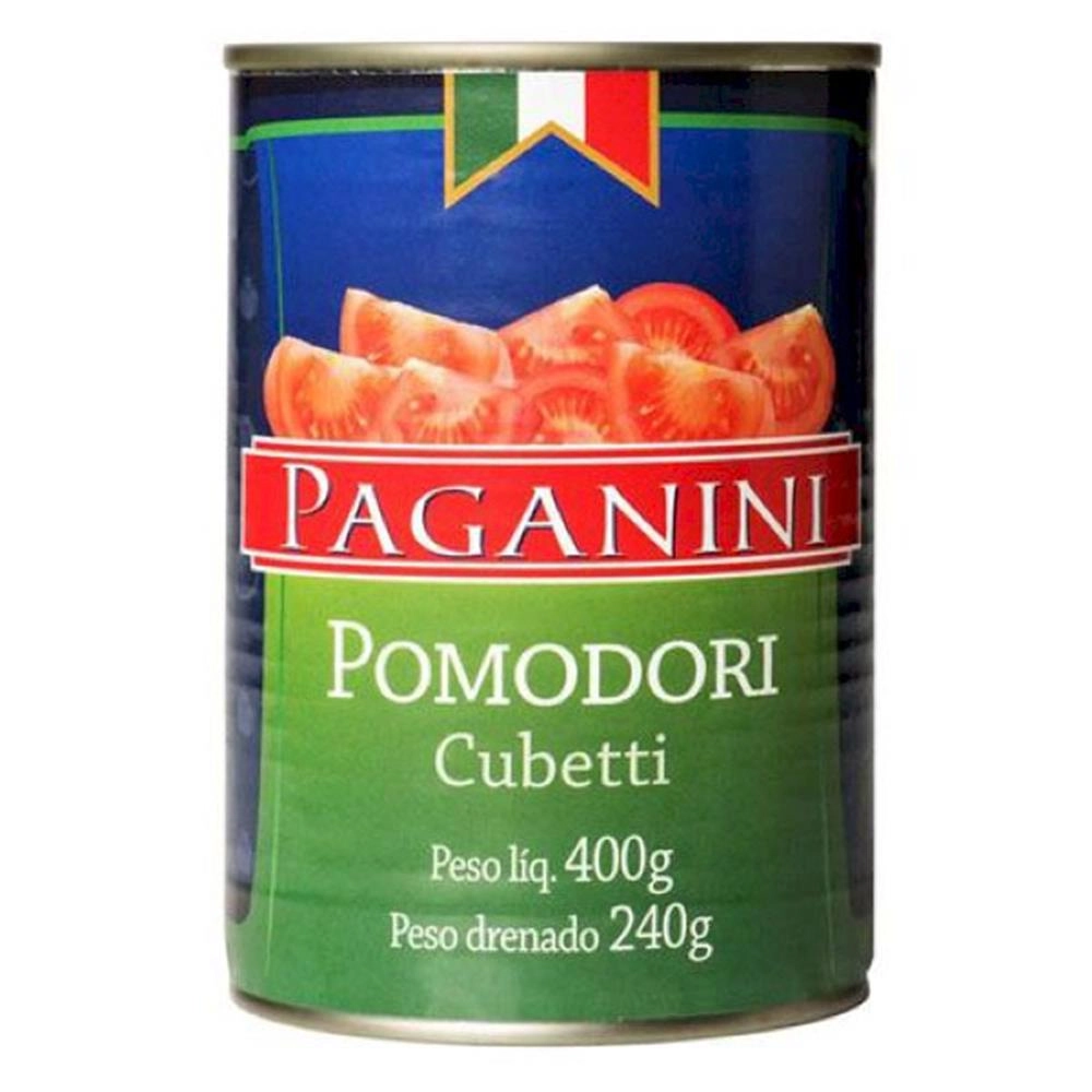 Tomate Pelado Cubos Paganini Lata 400g