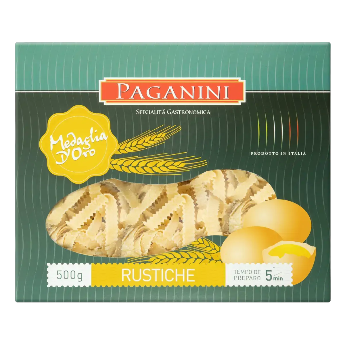 Macarrão Com Ovos Rustiche Paganini Medaglia Doro Caixa 500g