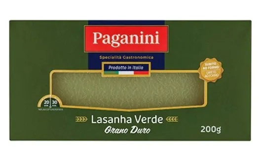Macarrao Paganini Lasagna 200g Verde
