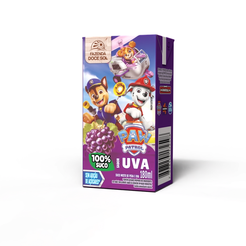 Suco Misto Patrulha Canina Pera E Uva 180ml
