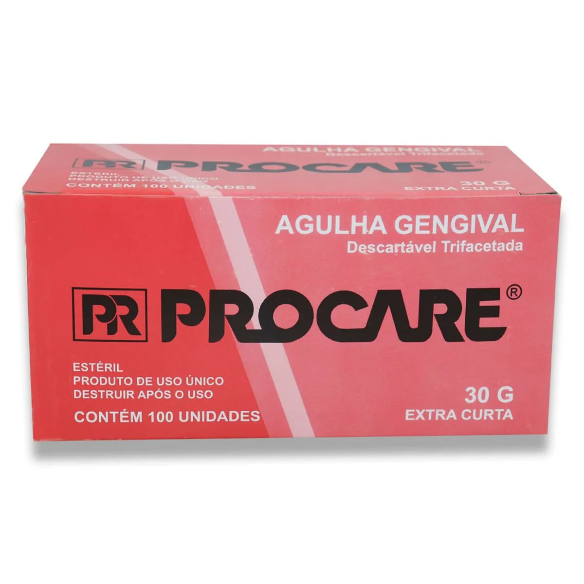 Agulha Gengival - Procare - Agulha Gengival Extra Curta 30g com 100 - Procare
