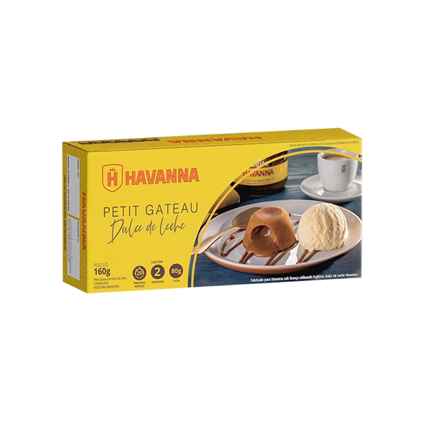 Petit Gâteau Congelado Doce De Leite Havanna Caixa 160g 2 Unidades