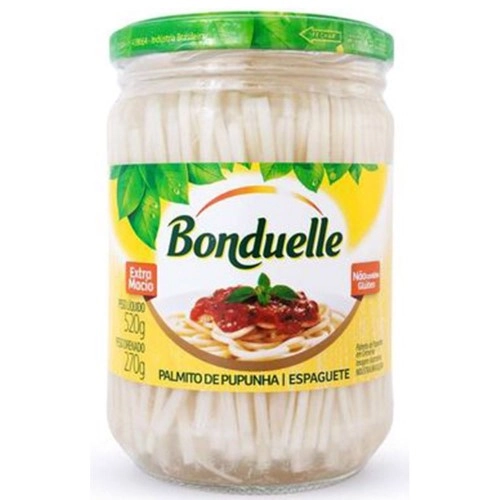 Palmito Pupunha Em Conserva Inteiro Bonduelle Vidro 270g