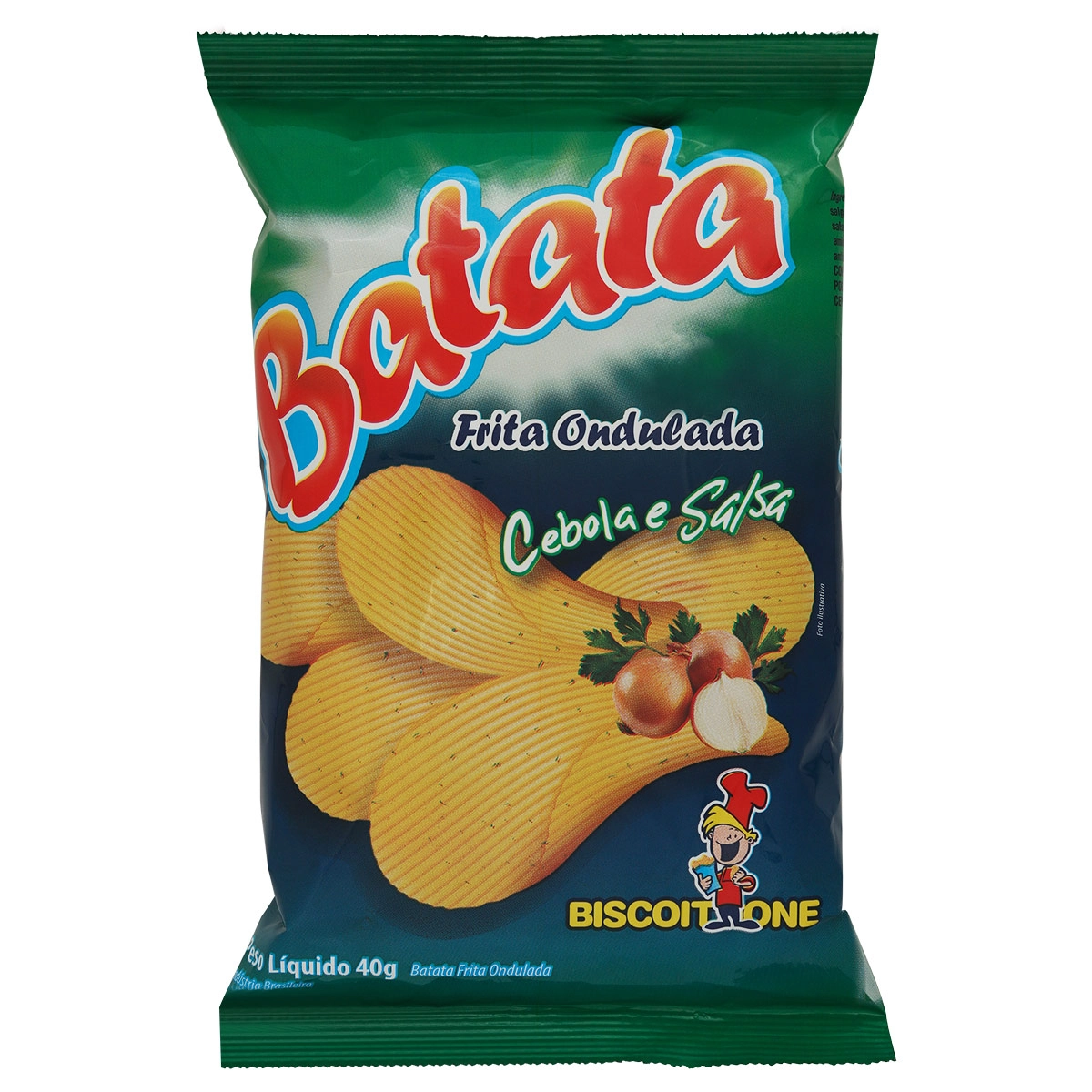 Batata Ondulada Biscoitone Cebola E Salsa