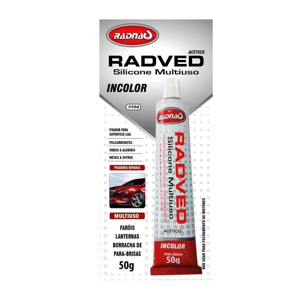 SILICONE MULTIUSO INCOLOR 50G - RADNAQ RQ310412