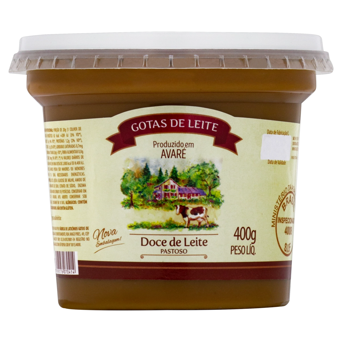 Doce De Leite Pastoso Gotas De Leite Pote 400g