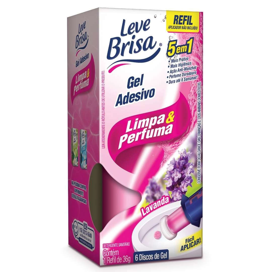 Gel Adesivo Leve Brisa Refil 36g Lavanda