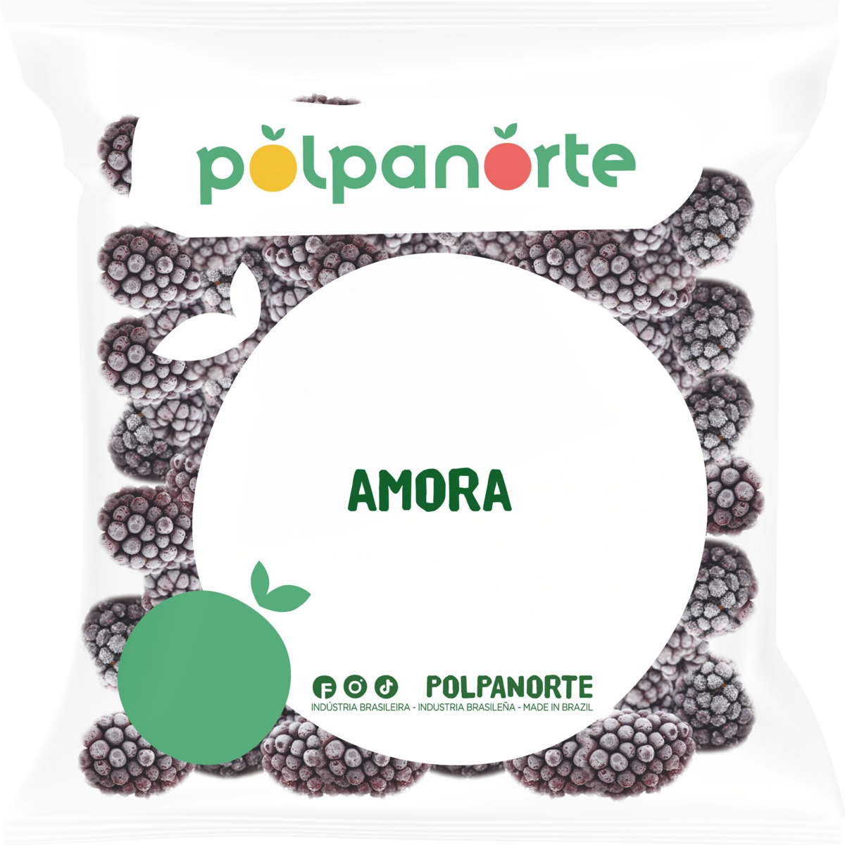 Amora Congelada Polpanorte Pacote 1,02kg
