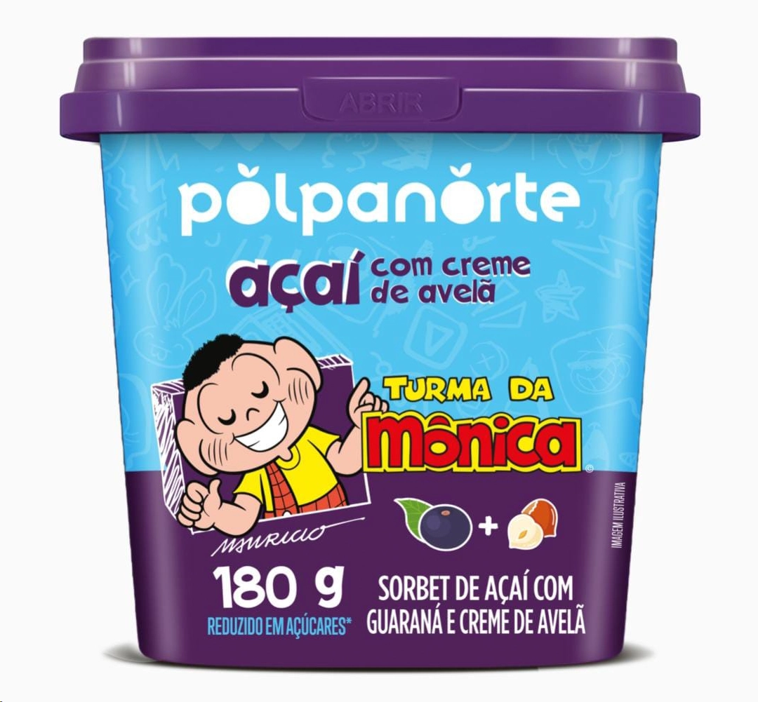 Polpanorte Sorbet Aa Com Creme De Avel Turma Da Monica 180 G