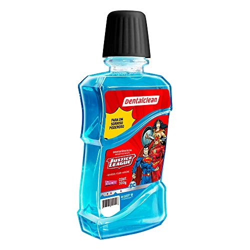 Enxaguante Bucal Infantil Antisséptico Zero álcool Tutti Frutti Justice League Dentalclean Frasco 30