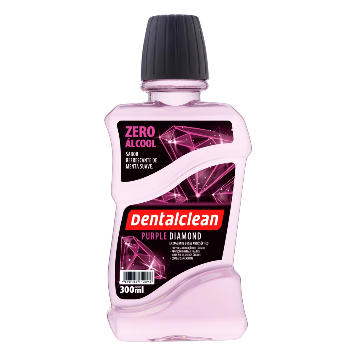 Enxaguante Bucal Antisséptico Zero álcool Menta Dentalclean Purple Diamond Frasco 300ml