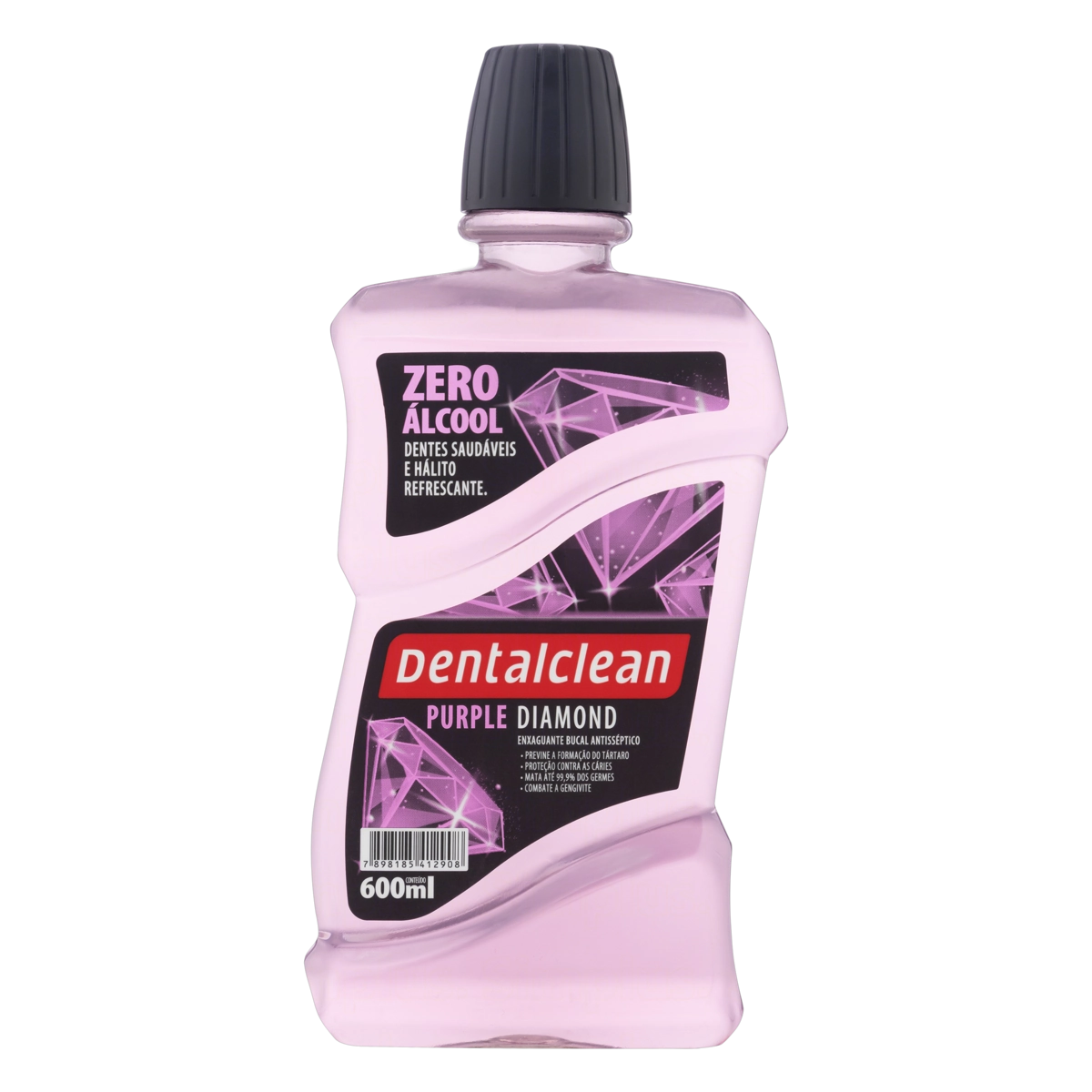 Enxaguante Bucal Antisséptico Zero álcool Dentalclean Purple Diamond Frasco 600ml