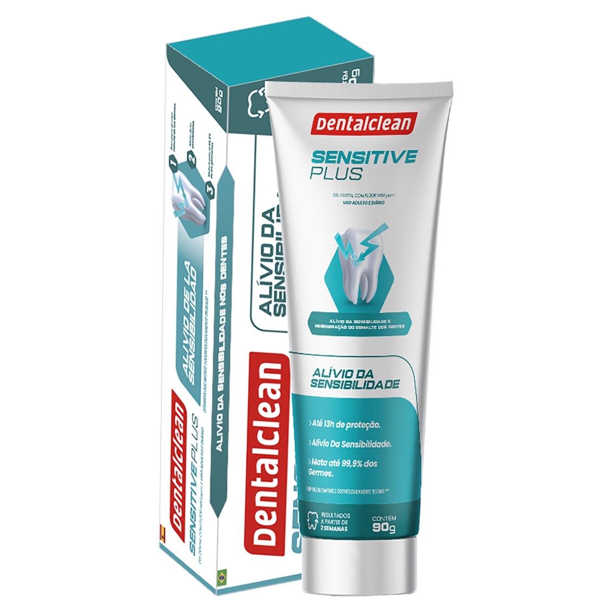 Gel Dental Dentalclean Sensitive Plus Caixa 90g