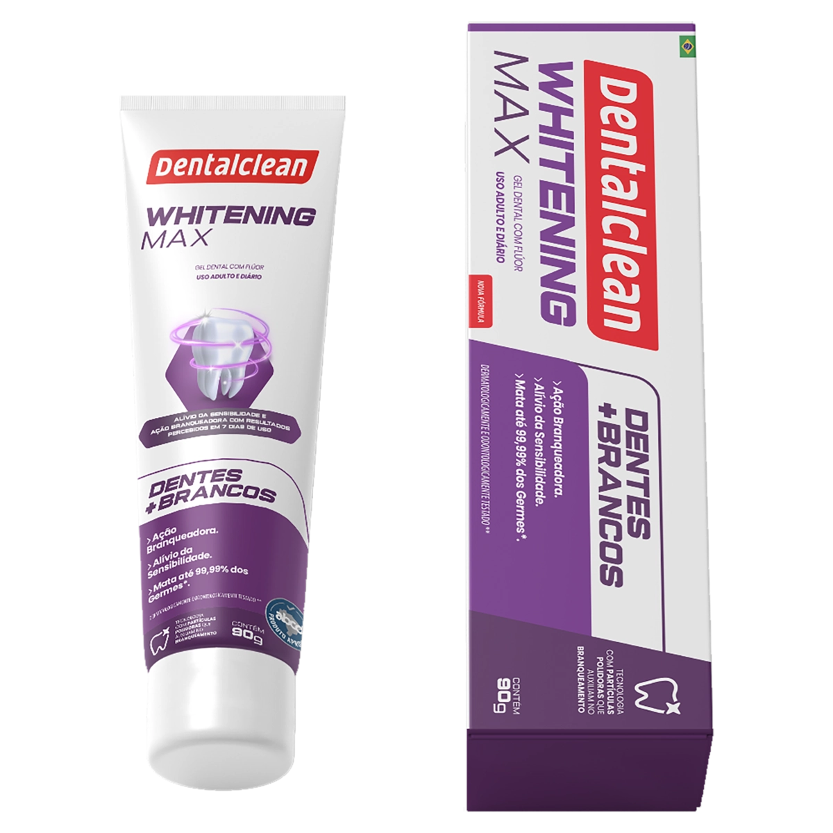 Gel Dental Dentalclean Whitening Max Caixa 90g