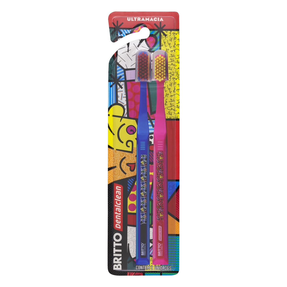 Escova Dental Ultramacia Dentalclean Romero Britto 2 Unidades