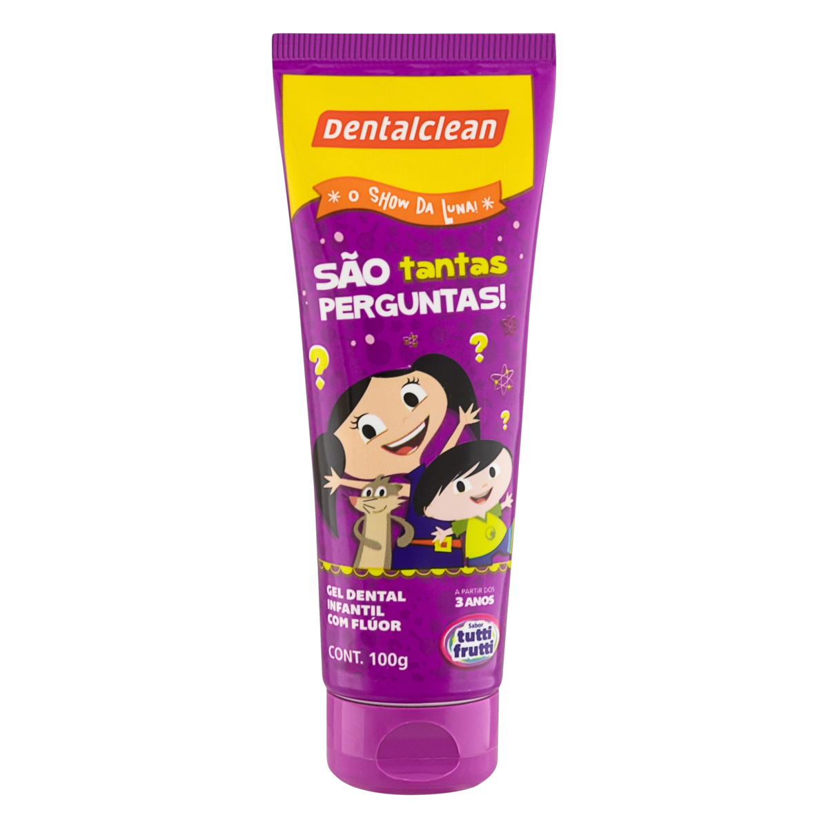 Gel Dental Infantil Com Flúor Tutti Frutti O Show Da Luna Dentalclean Bisnaga 100g