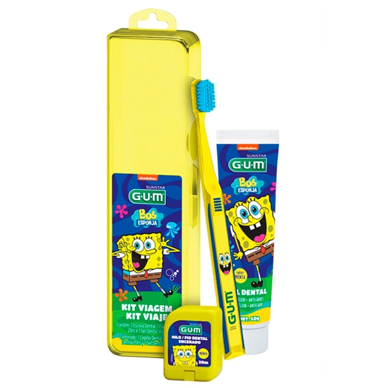 Kit Escova Dental Gum Bob Esponja