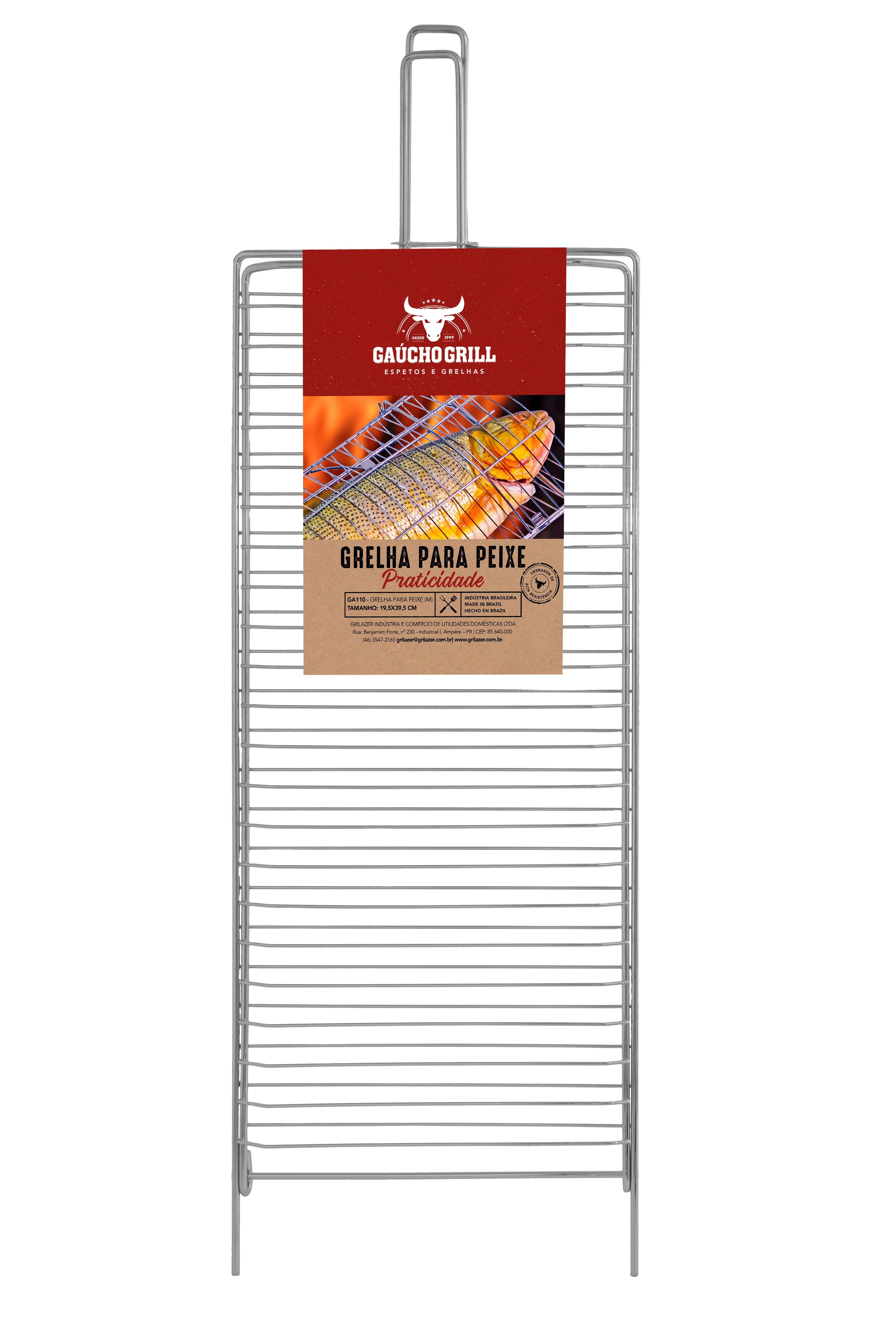 Grelha Gaucho Grill P/peixe P 18x33cm