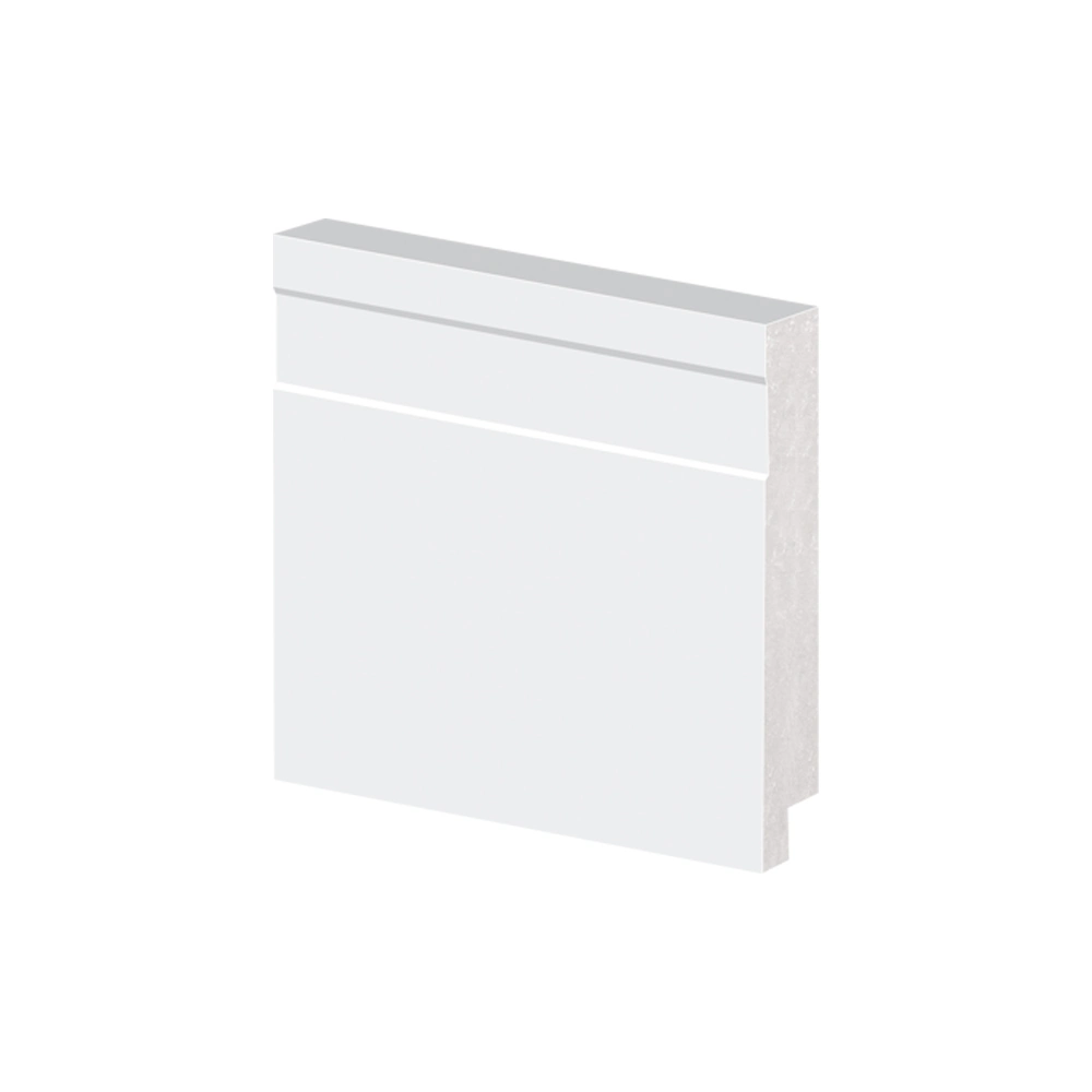 Kit Rodapé De Poliestireno Arquitech 51007 Frisado 7cm 2,40m Branco Com 14 Barras