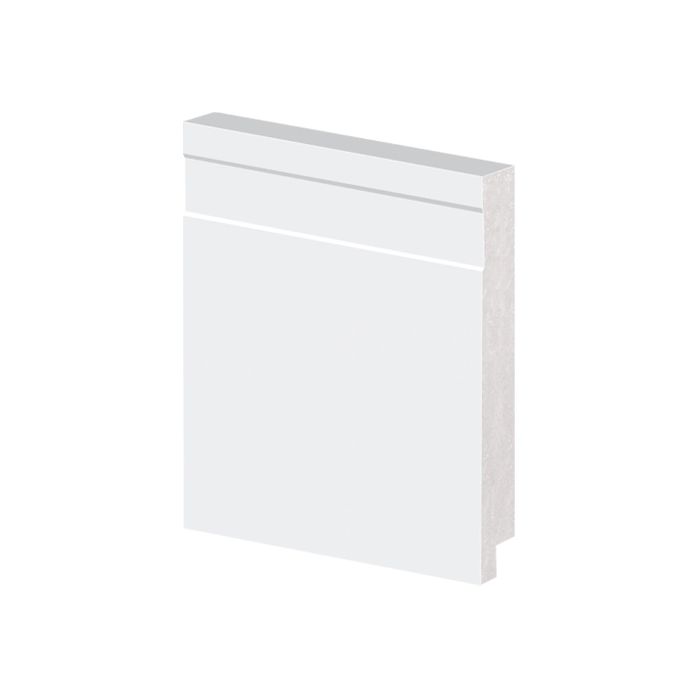 Kit Rodapé De Poliestireno Arquitech 51010 Frisado 10cm 2,40m Branco Com 10 Barras