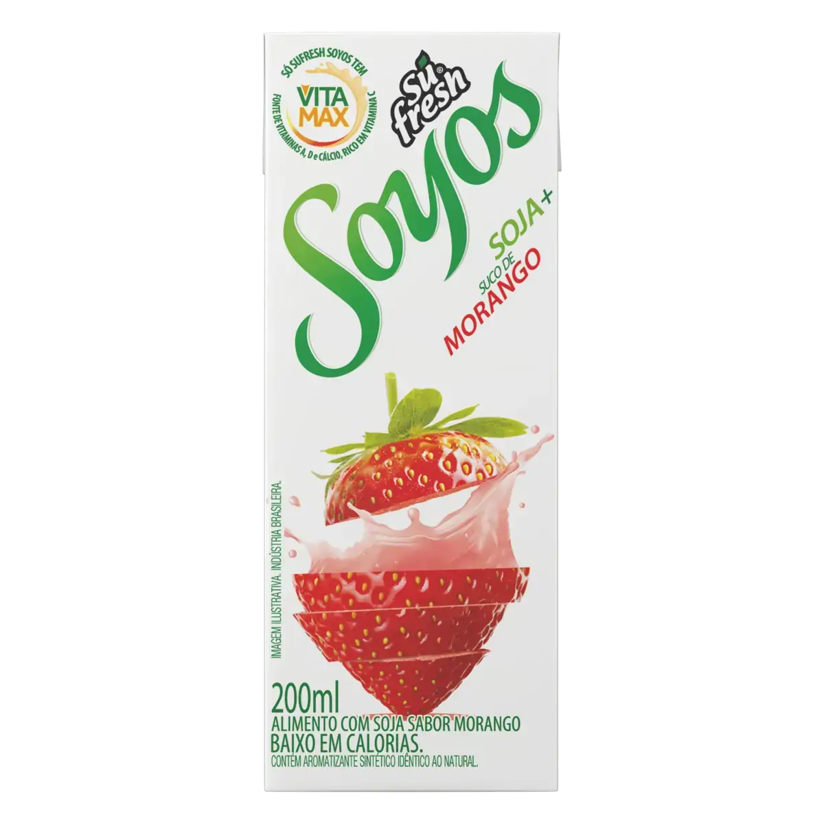 Bebida à Base De Soja Morango Sufresh Soyos Caixa 200ml