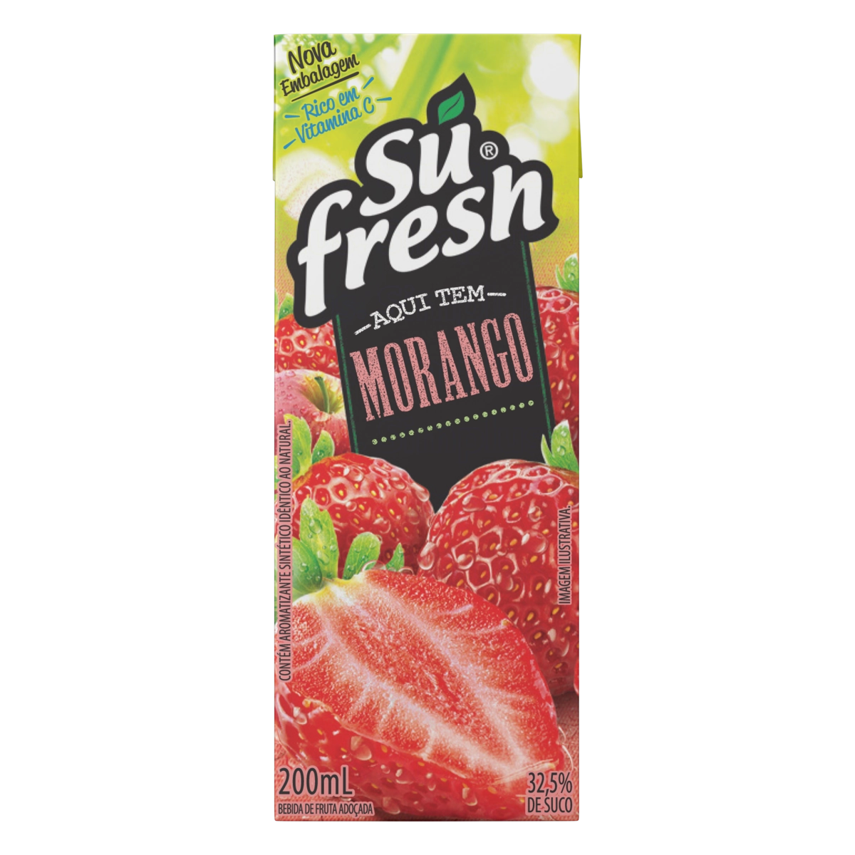 Bebida Adoçada Morango Sufresh Caixa 200ml