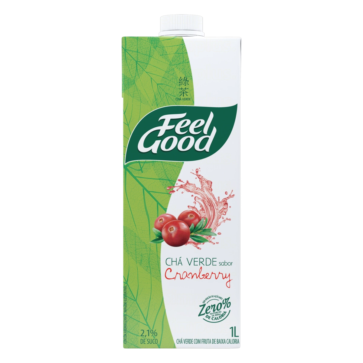 Chá Verde Cranberry Feel Good Caixa 1l