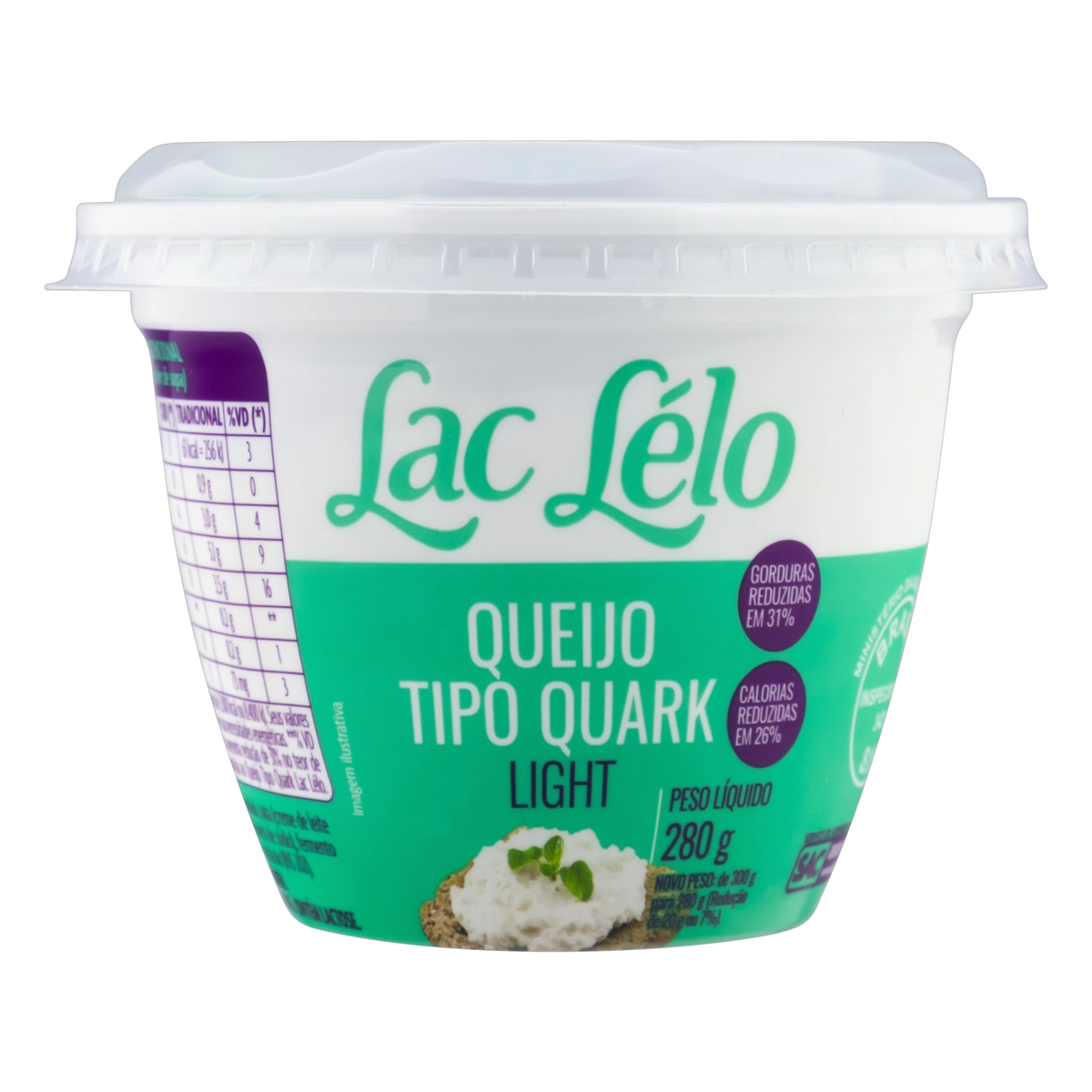 Queijo Quark Light Lac Lélo Pote 280g