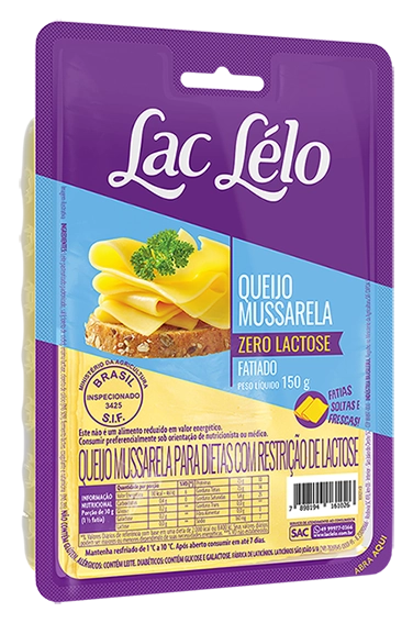 Queijo Mussarela Fatiado Zero Lactose Lac Lélo 150g