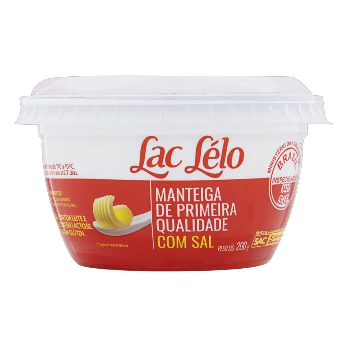 Manteiga Com Sal Lac Lélo Pote 200g