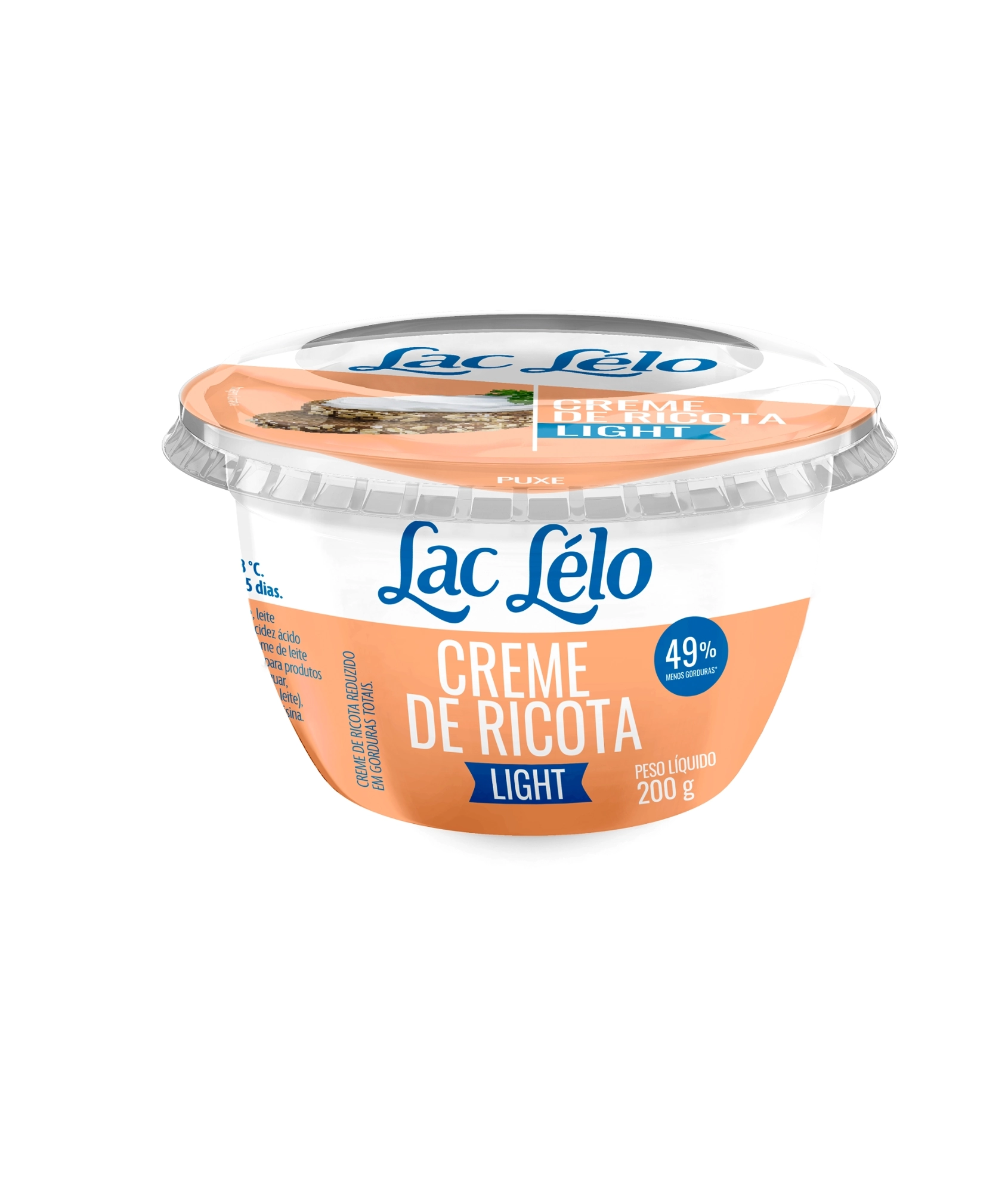 Creme De Queijo Ricota Light Lac Lélo Pote 200g