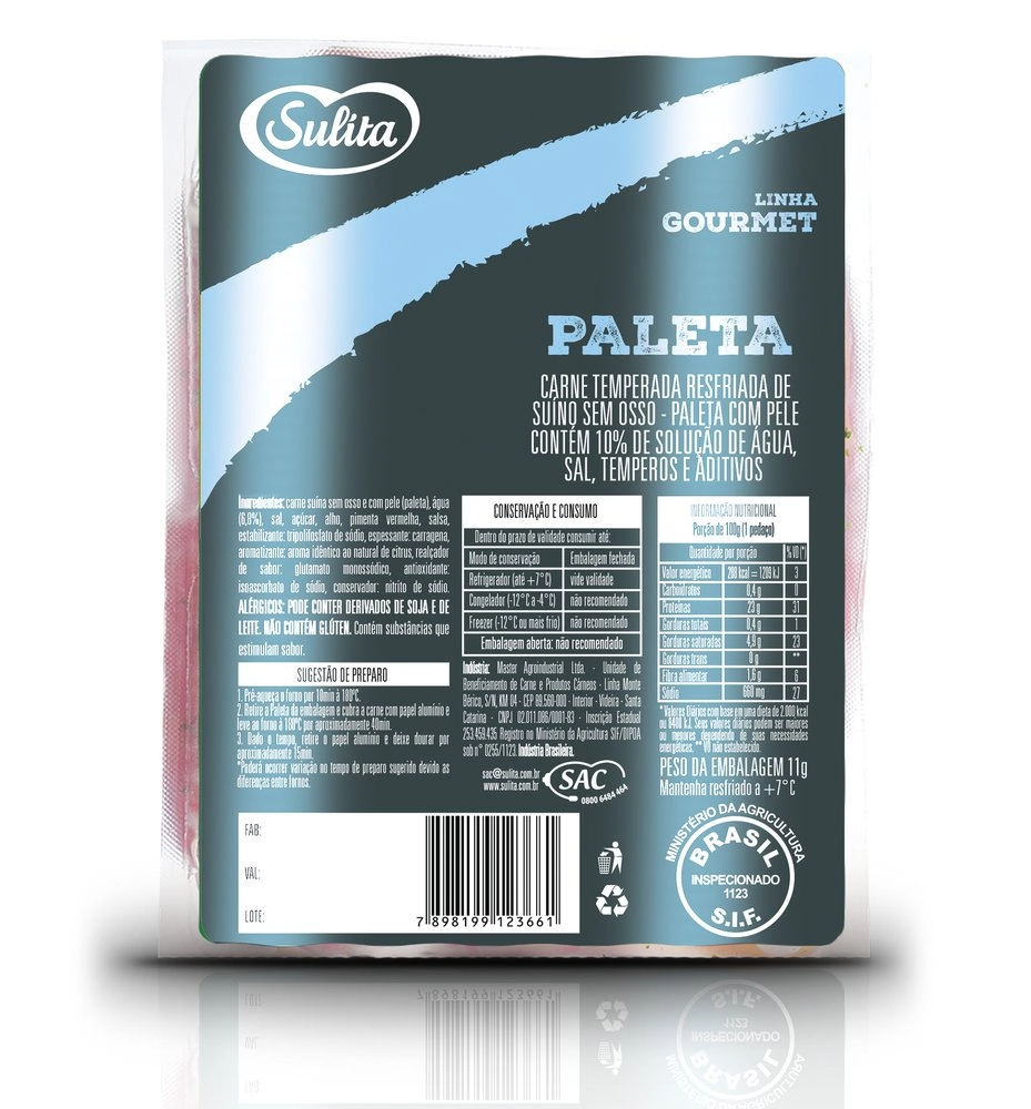 Sulita Paleta S/osso Suina Pct