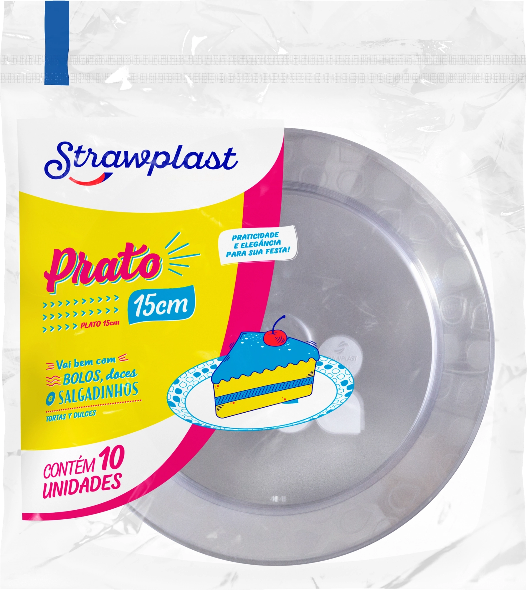 Prato Red Crist Strawplas 21cm C/10