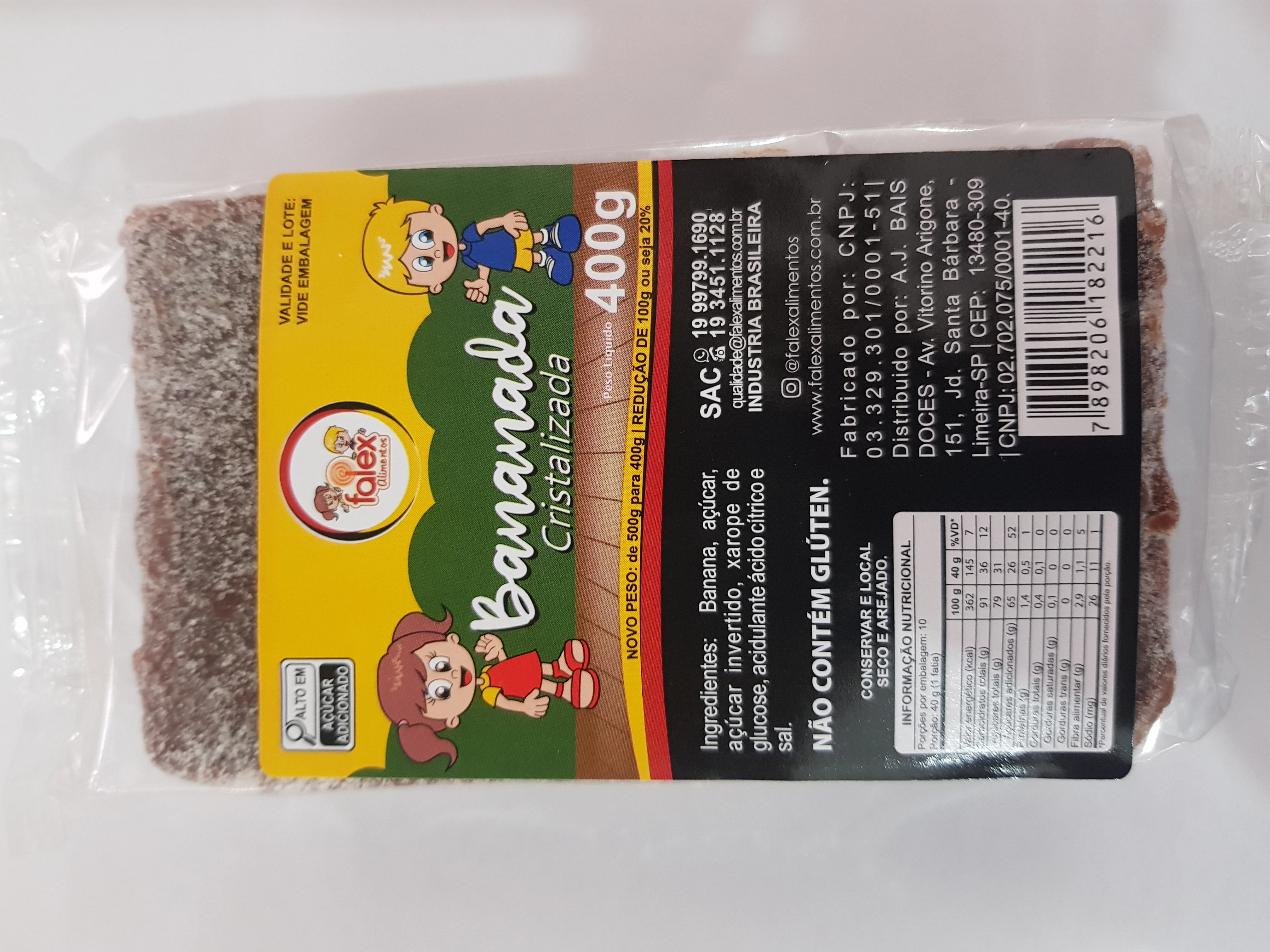 Bananada Cristalizada Falex 500g