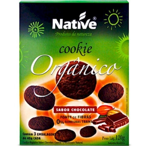 Cookie Orgânico Sabor Chocolate Native 120g