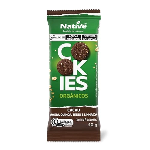 Cookie Native Organico Graos E Cacau 40g