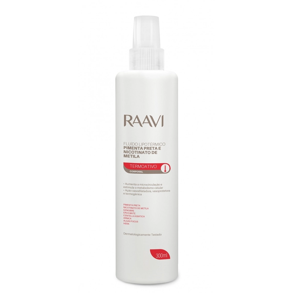 Fluido Corporal Raavi Lipotermico Pimenta Preta E Nicotinato De Metila 300ml
