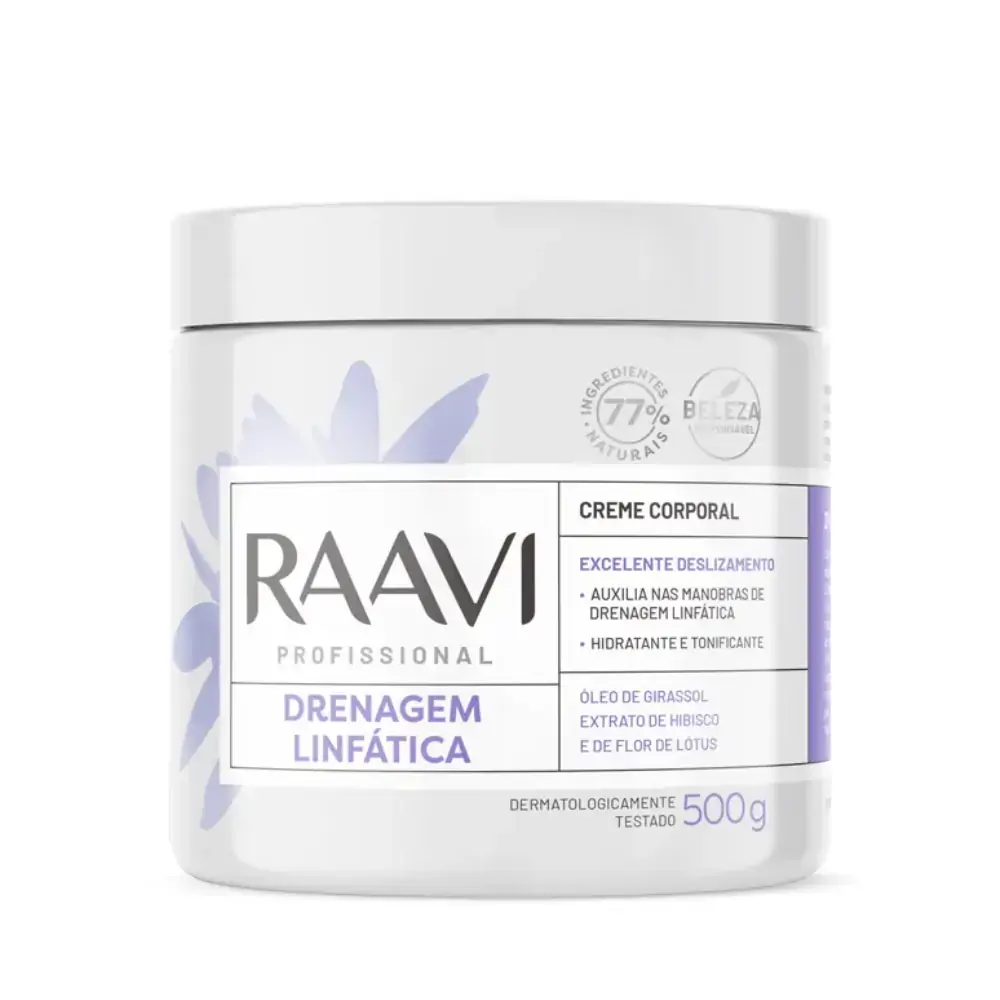Creme P/massagem Raavi Linfatica 500g