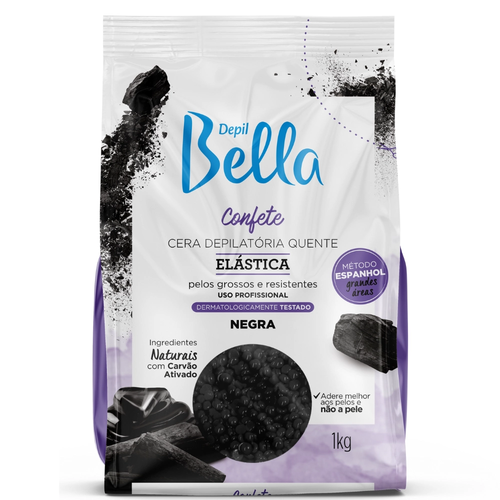 Cera Depil Bella Confete Negra 1kg