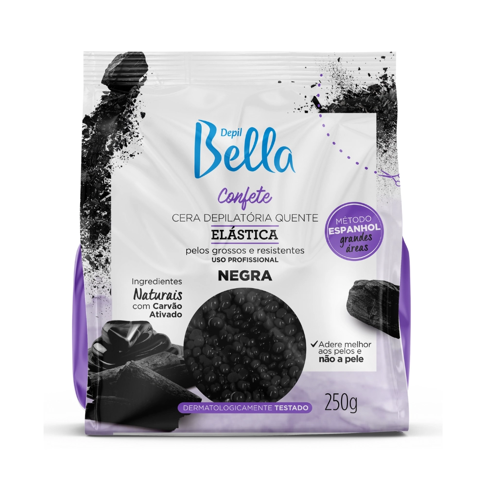 Cera Depil Bella Confete Negra 250g