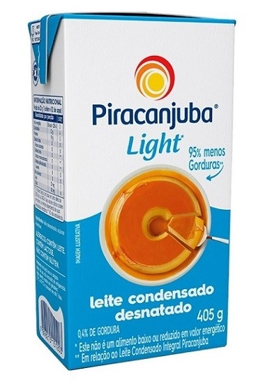 Leite Condensado Desnatado Light Piracanjuba Caixa 405g
