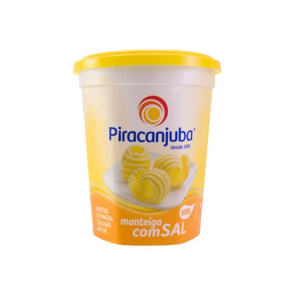 Manteiga De Primeira Qualidade Com Sal Piracanjuba Pote 500g