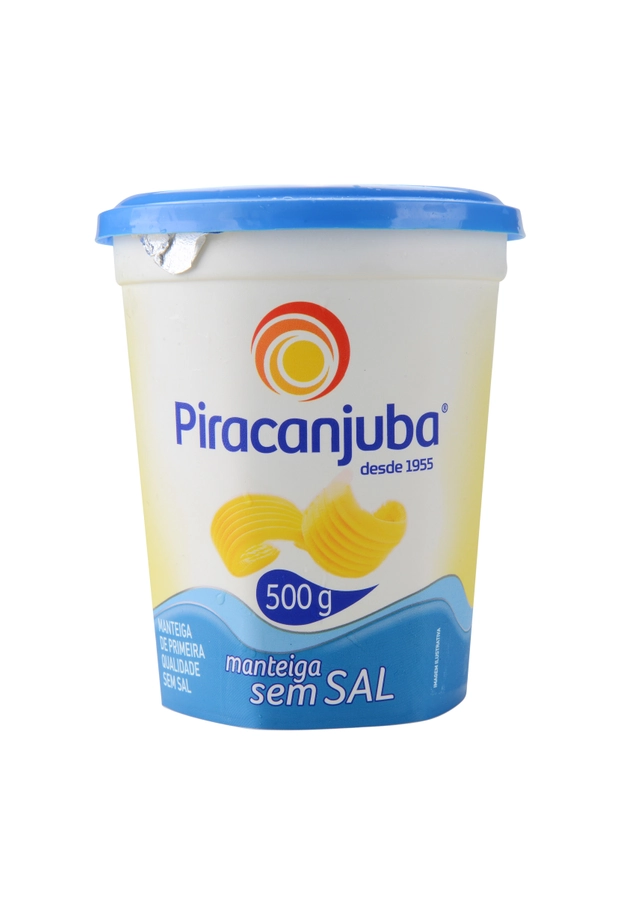 Manteiga De Primeira Qualidade Sem Sal Piracanjuba Pote 500g