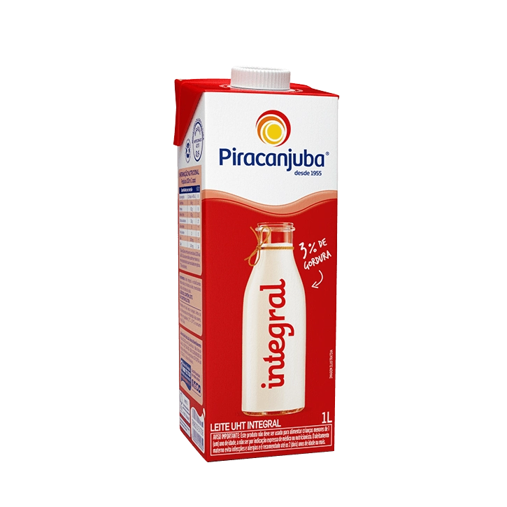 Leite Uht Integral Piracanjuba Caixa Com Tampa 1l