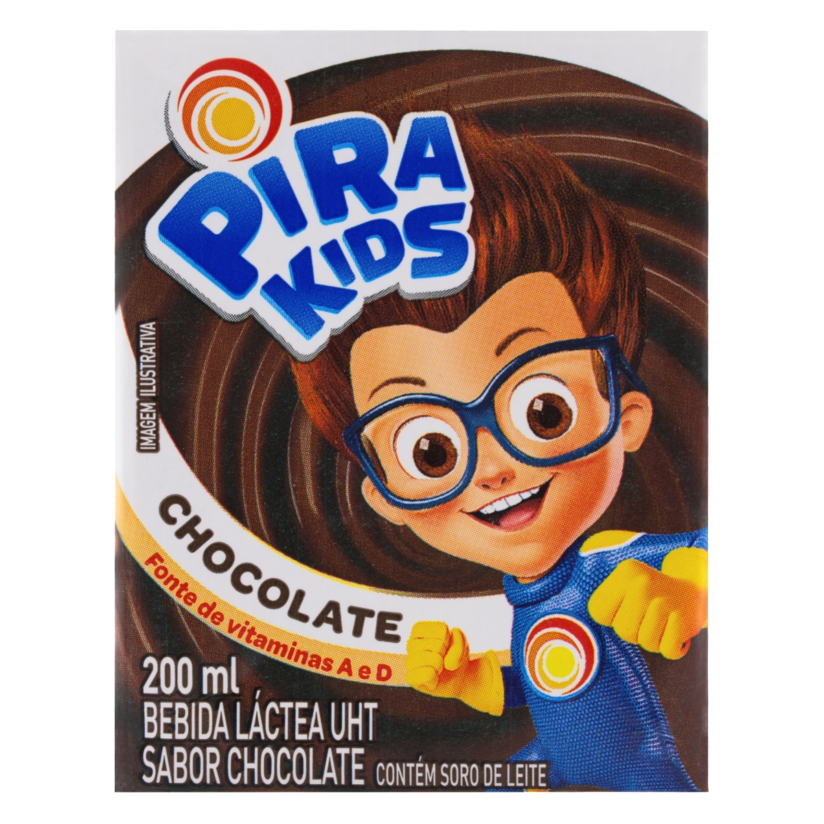 Bebida Láctea Uht Chocolate Piracanjuba Pirakids Caixa 200ml