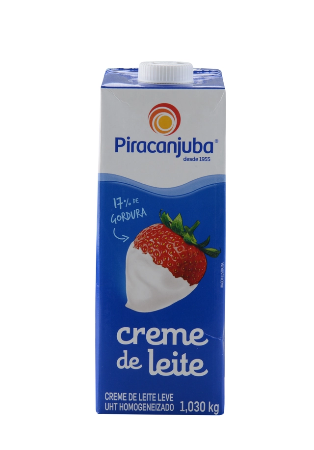Creme De Leite Uht Leve Homogeneizado Piracanjuba Caixa Com Tampa 1,030kg