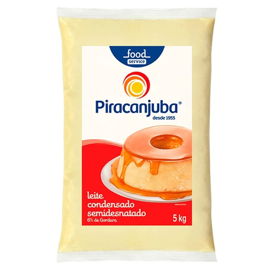 Leite Condensado Semidesnatado Piracanjuba Pacote 5kg